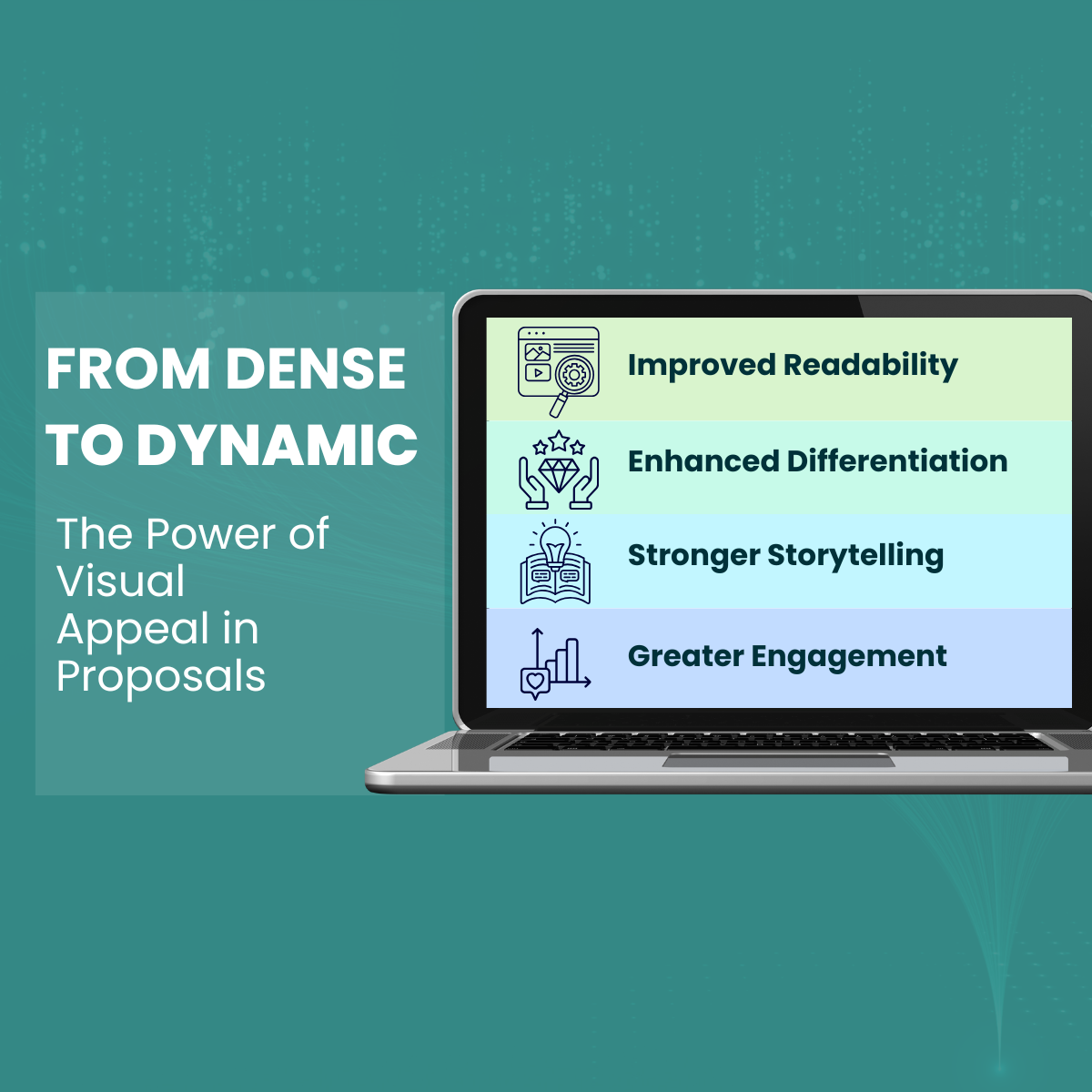 laptop computer with benefits of visual appeal in proposals