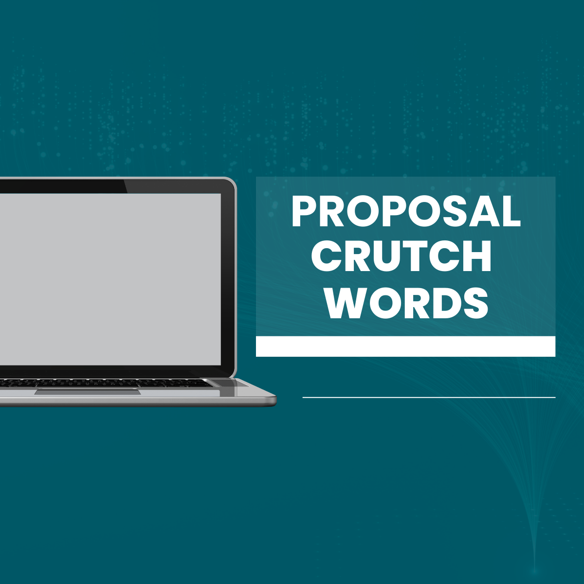 Picture of a laptop with the title Proposal Crutch Wors