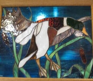 Stained glass Duck — Custom Stained glass services in Sebago, ME