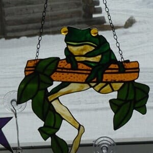 frog Stained glass— Custom Stained glass services in Sebago, ME