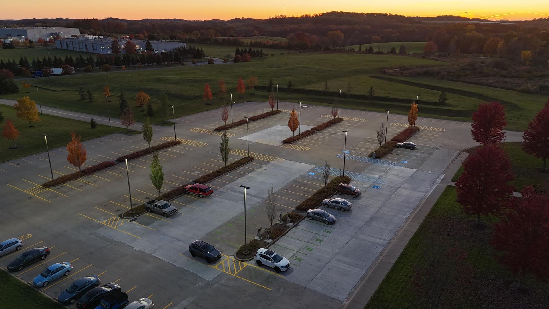 Parking lot project from above