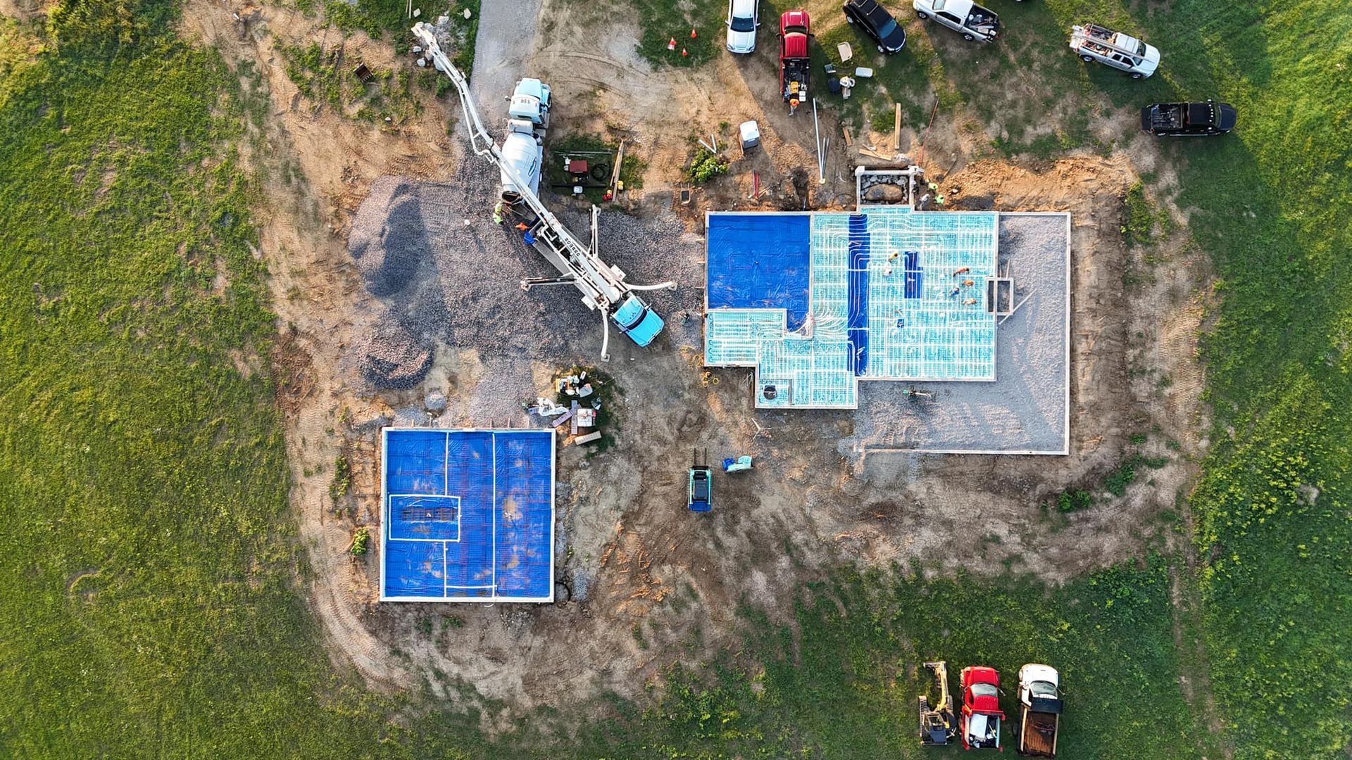 custom home project from above