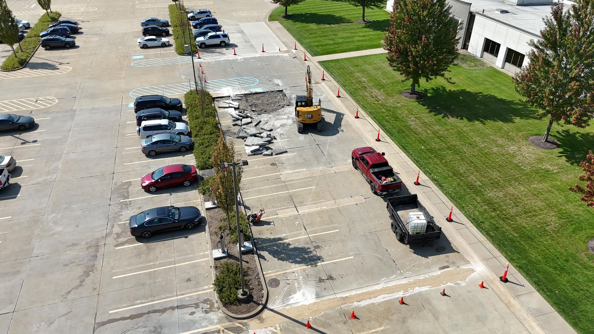 Aldi's parking lot project