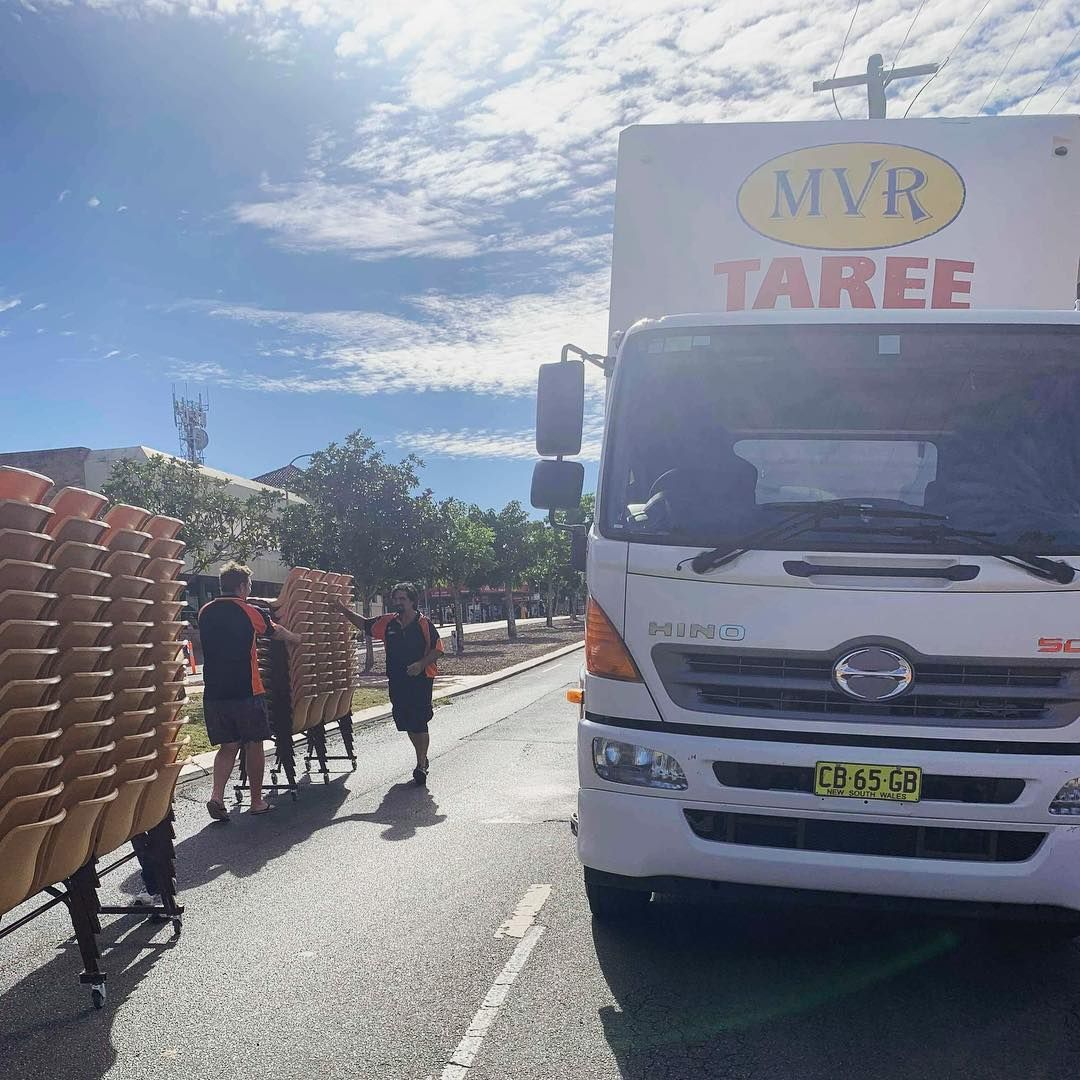 A MVR Taree Truck Is Parked On The Side Of The Road — Taree Containers in Taree, NSW