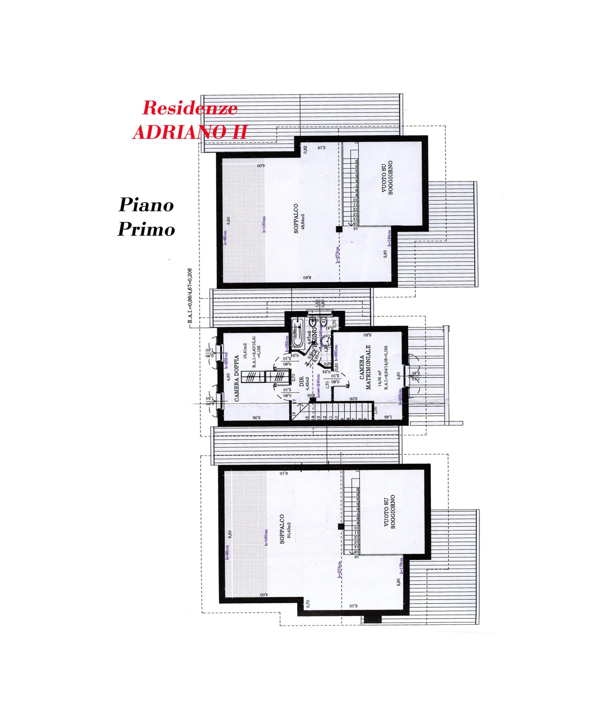 Una planimetria in bianco e nero di una casa