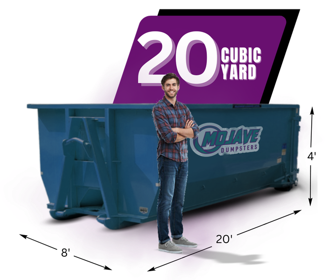 A dumpster and a standing man
16'
8'
5'
