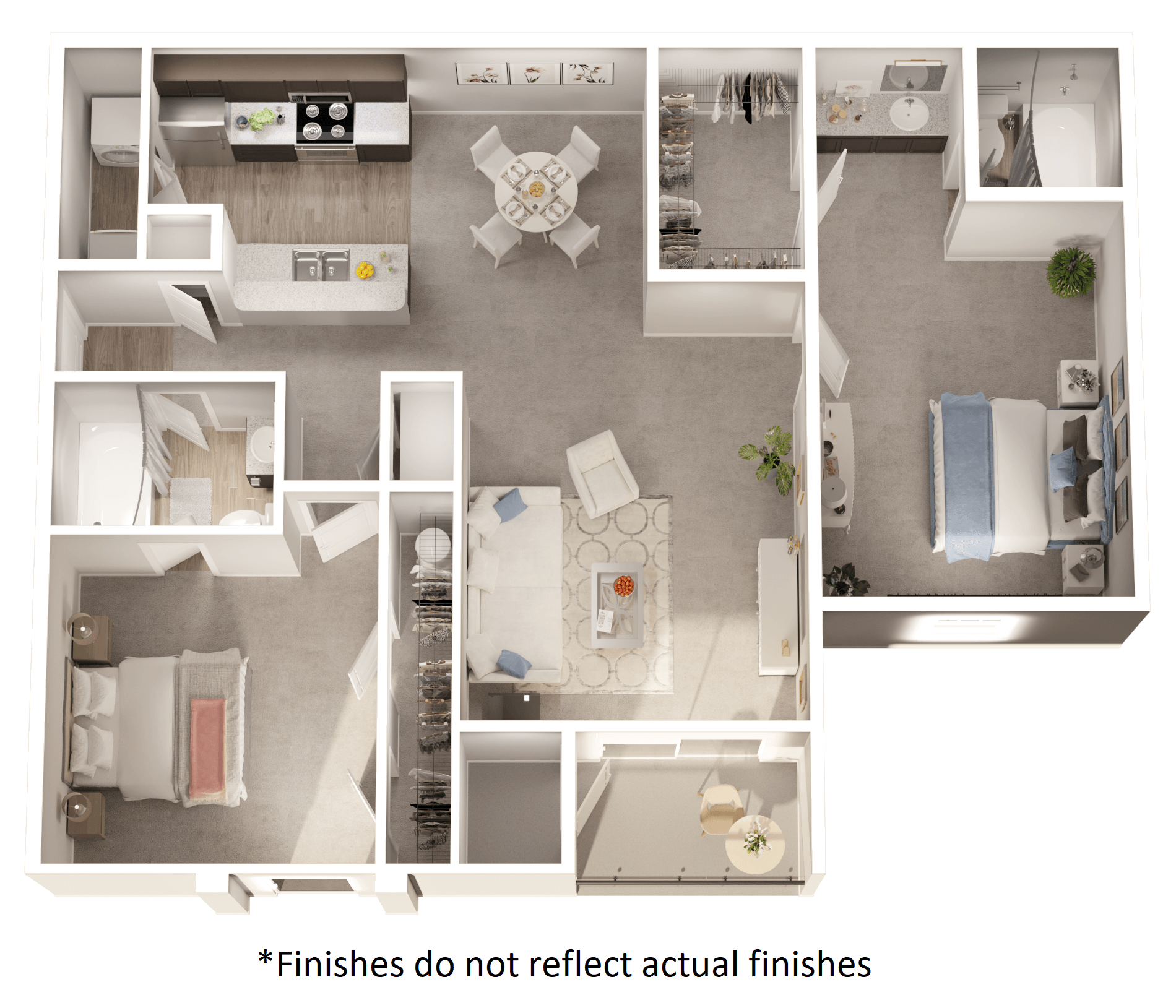 2 Bedroom | 2 Bath | 985 SF