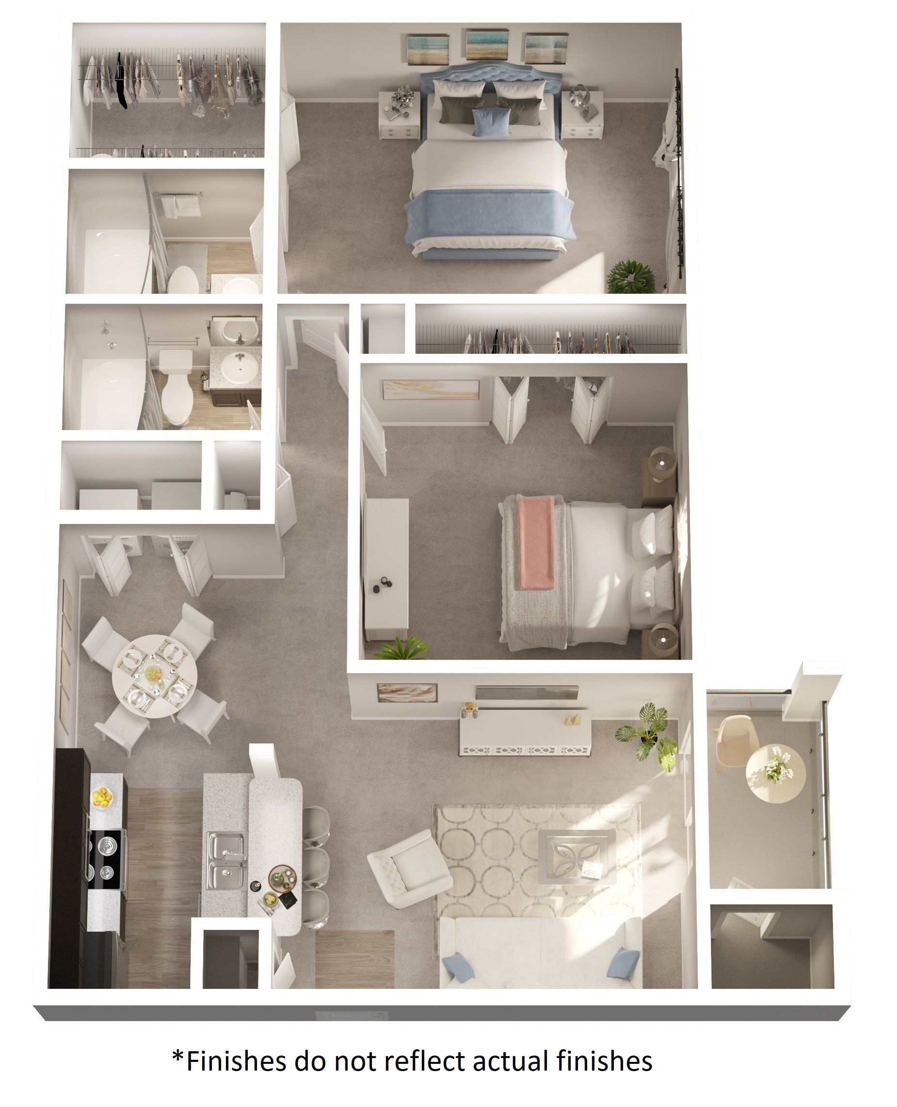 2 Bedroom | 2 Bath | 975 SF