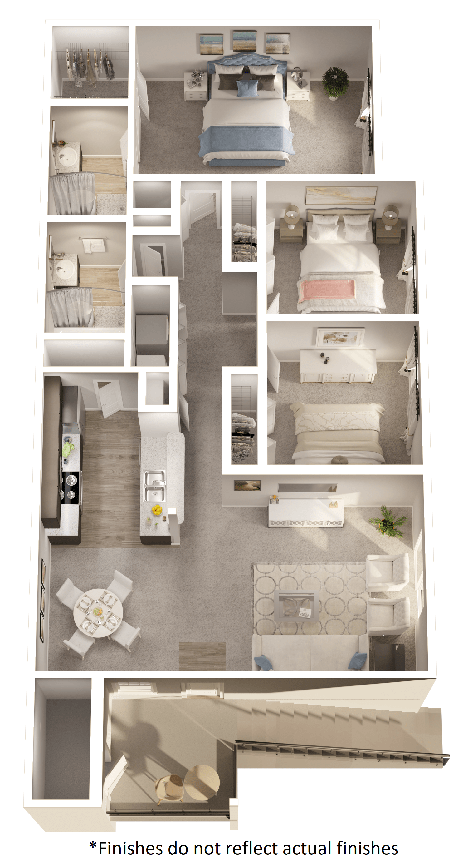 3 Bedroom | 2 Bath | 1100 SF