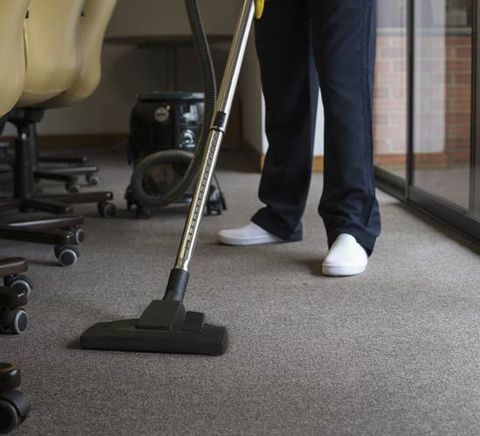 Man Cleaning a Carpet Flooring — DFW, TX — Platinum Service Group