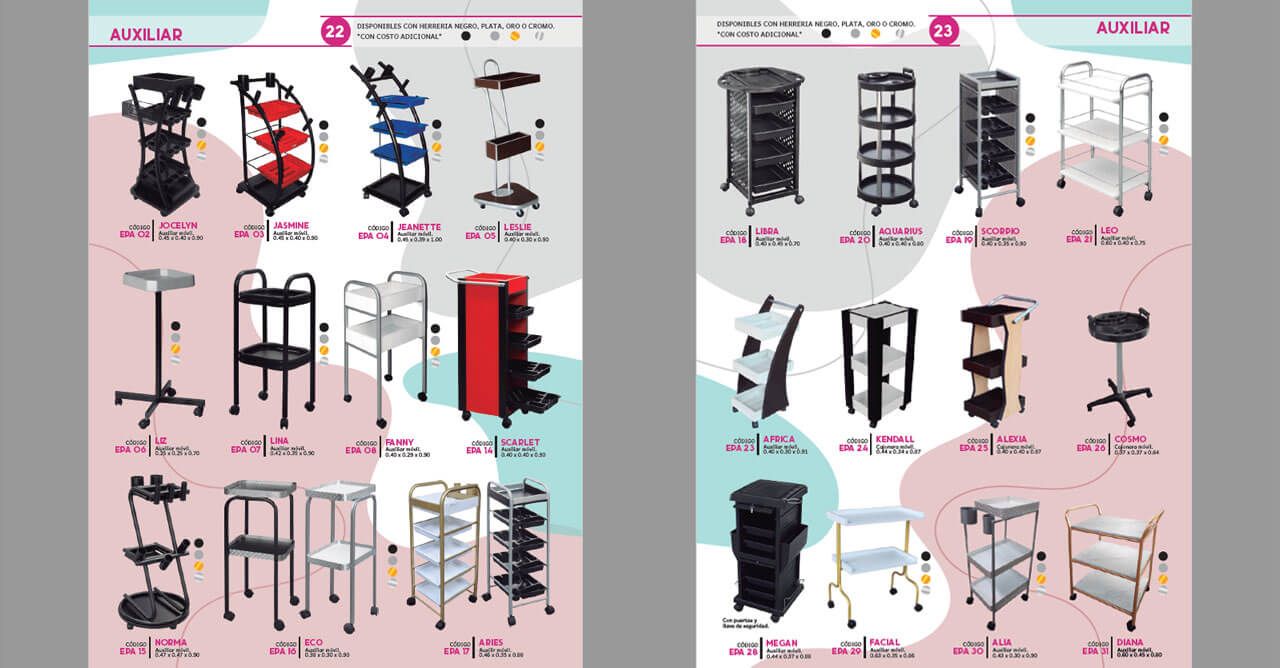 Hay muchos tipos diferentes de sillas en este folleto.