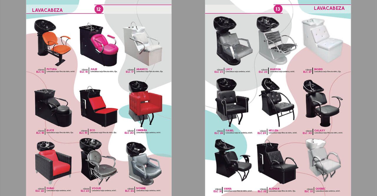 Hay muchos tipos diferentes de sillas en este anuncio.