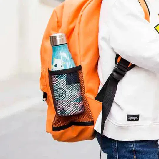 Mochila de escola com uma garrafa térmica para crianças da Cool Bottles