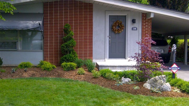 Completed planting and mulching project