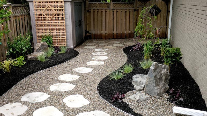 Completed planting and mulching project