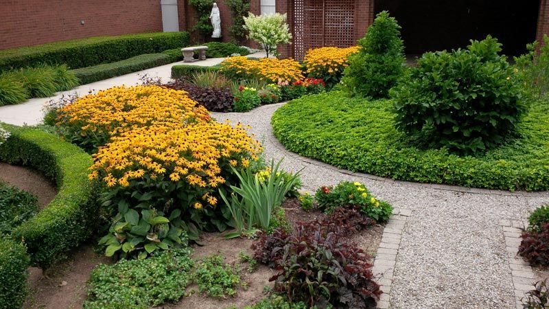 Completed planting and mulching project