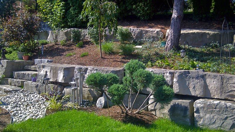 Completed planting and mulching project