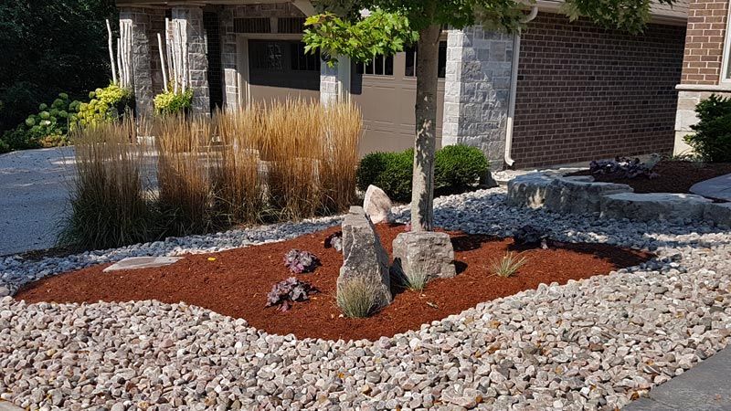 Completed planting and mulching project