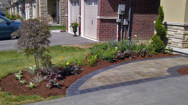 Completed planting and mulching project