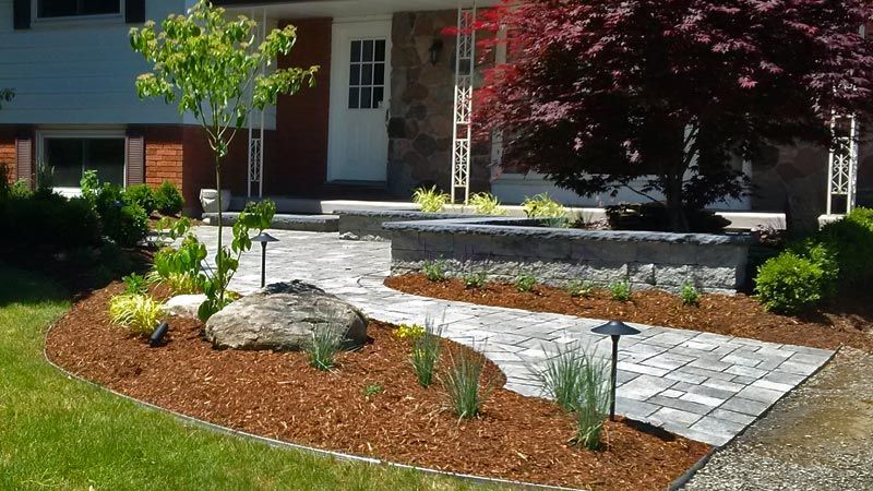 Completed planting and mulching project