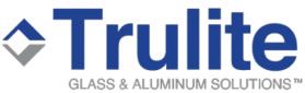 a logo for trulite glass and aluminum solutions