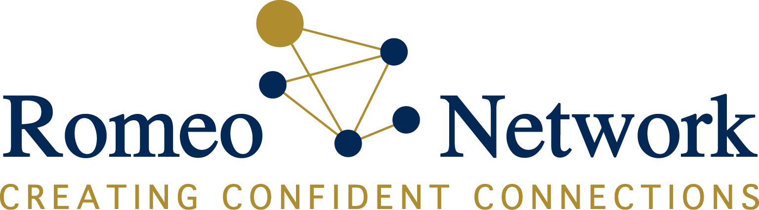 A logo for romeo network creating confident connections