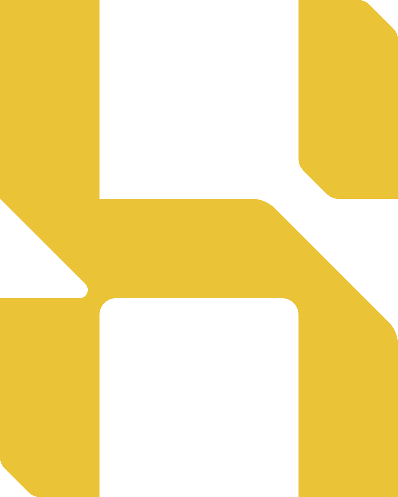Yellow and white abstract Hanover Linemarking icon geometric design with rounded corners.