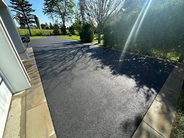 Le soleil brille à travers les arbres au bord de la route