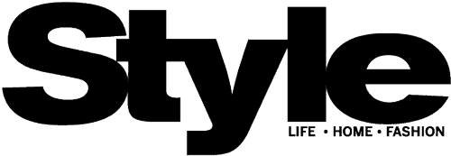 A black and white logo for a magazine called style