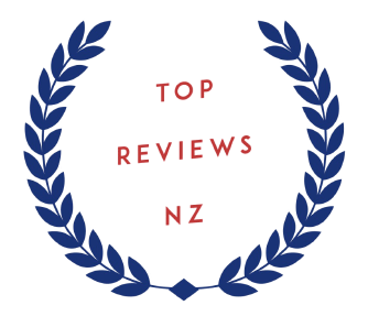 a laurel wreath with the words top reviews nz on it