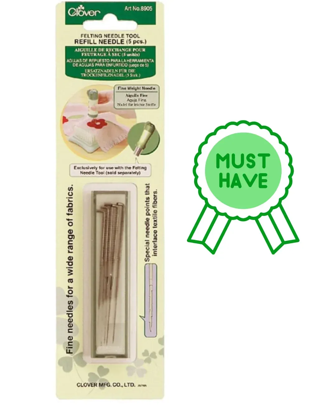 Vilt naalden, Clover, Fijn