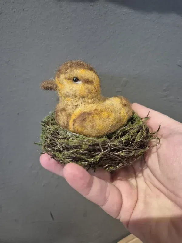 Pulletje (klein eendje) maken van wol, 11 april (zaterdag)