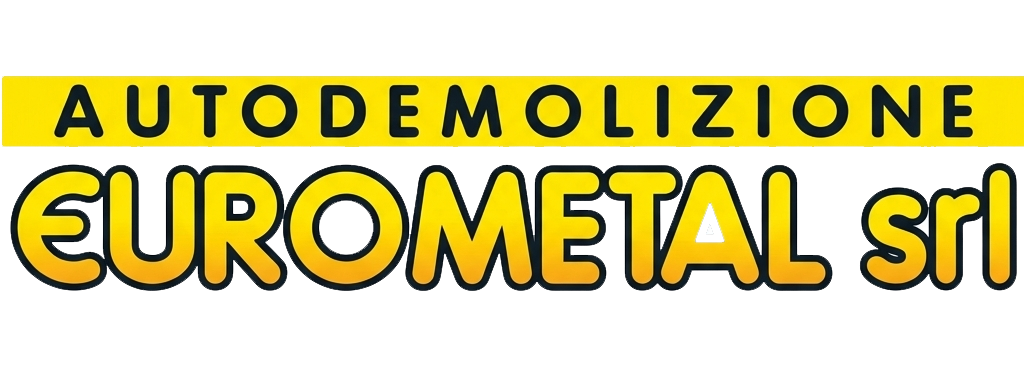 Il logo di Autodemolizione Eurometal srl, caratterizzato da un testo giallo, arrotondato e in grassetto su sfondo bianco.