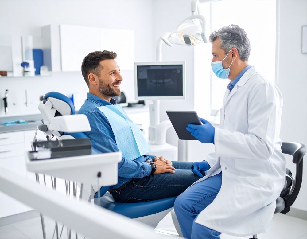 Patient having consultation with a Dentist for Root Canal in Meridian, ID