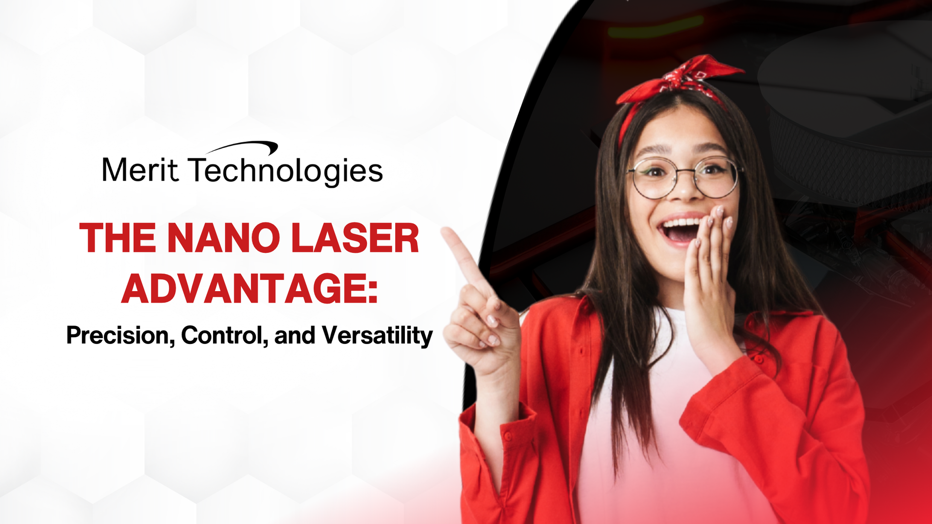 Woman points to text: 