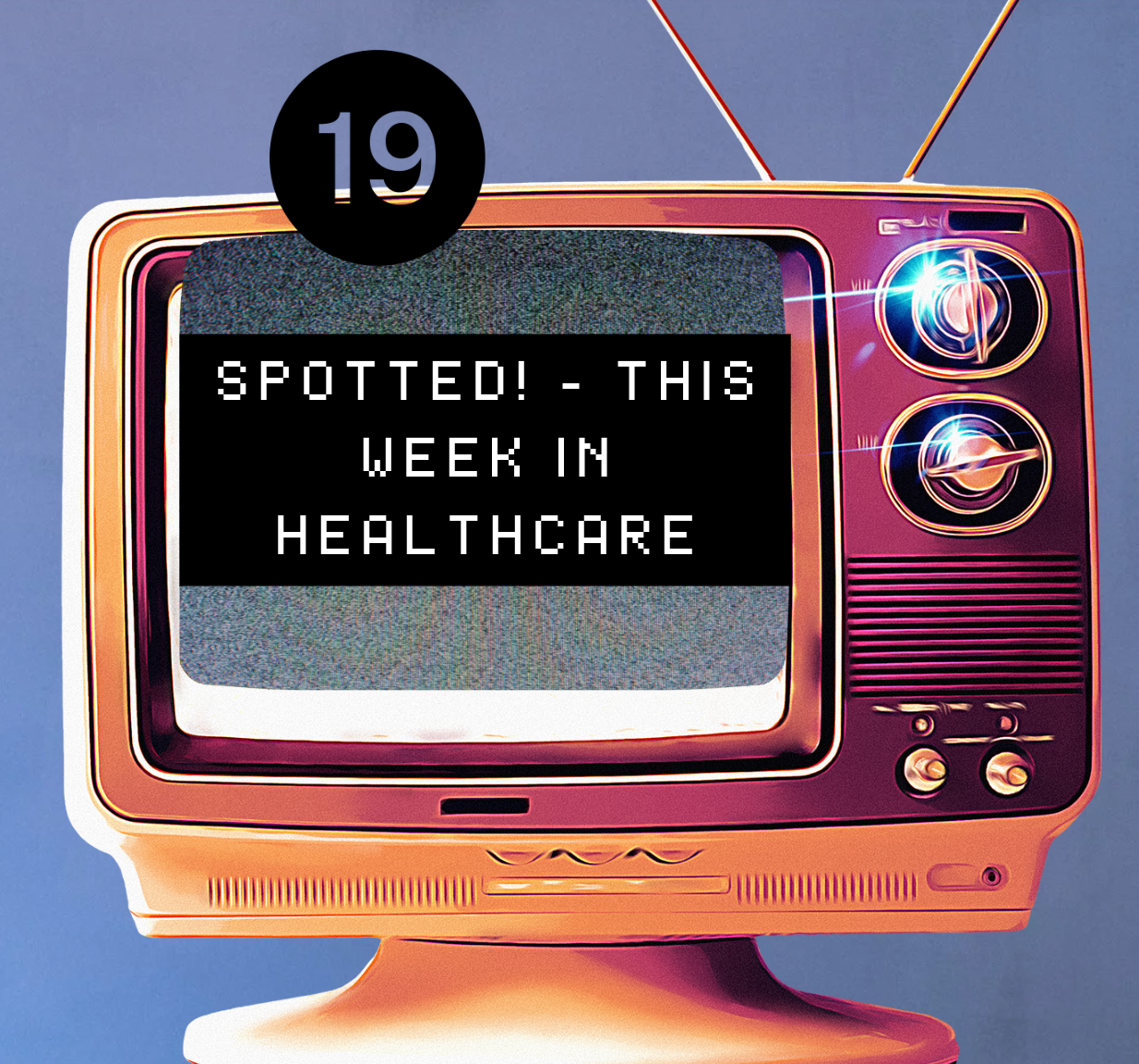 An aged television displays 