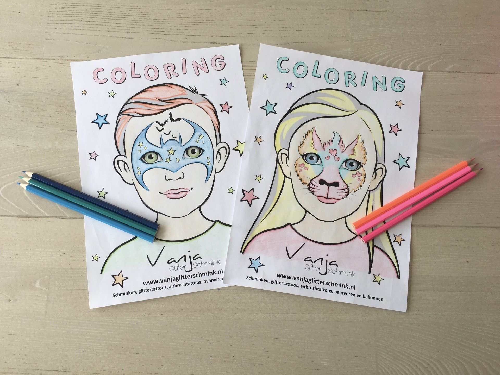 Kindervermaak schminken door Vanja Glitter & Schmink voor feest en evenement in Emmen, Assen, Groningen, Hoogeveen, Drenthe en Groningen