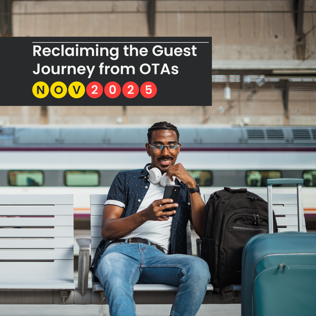 Three billboards with booking.com resnexus and airbnb written on them