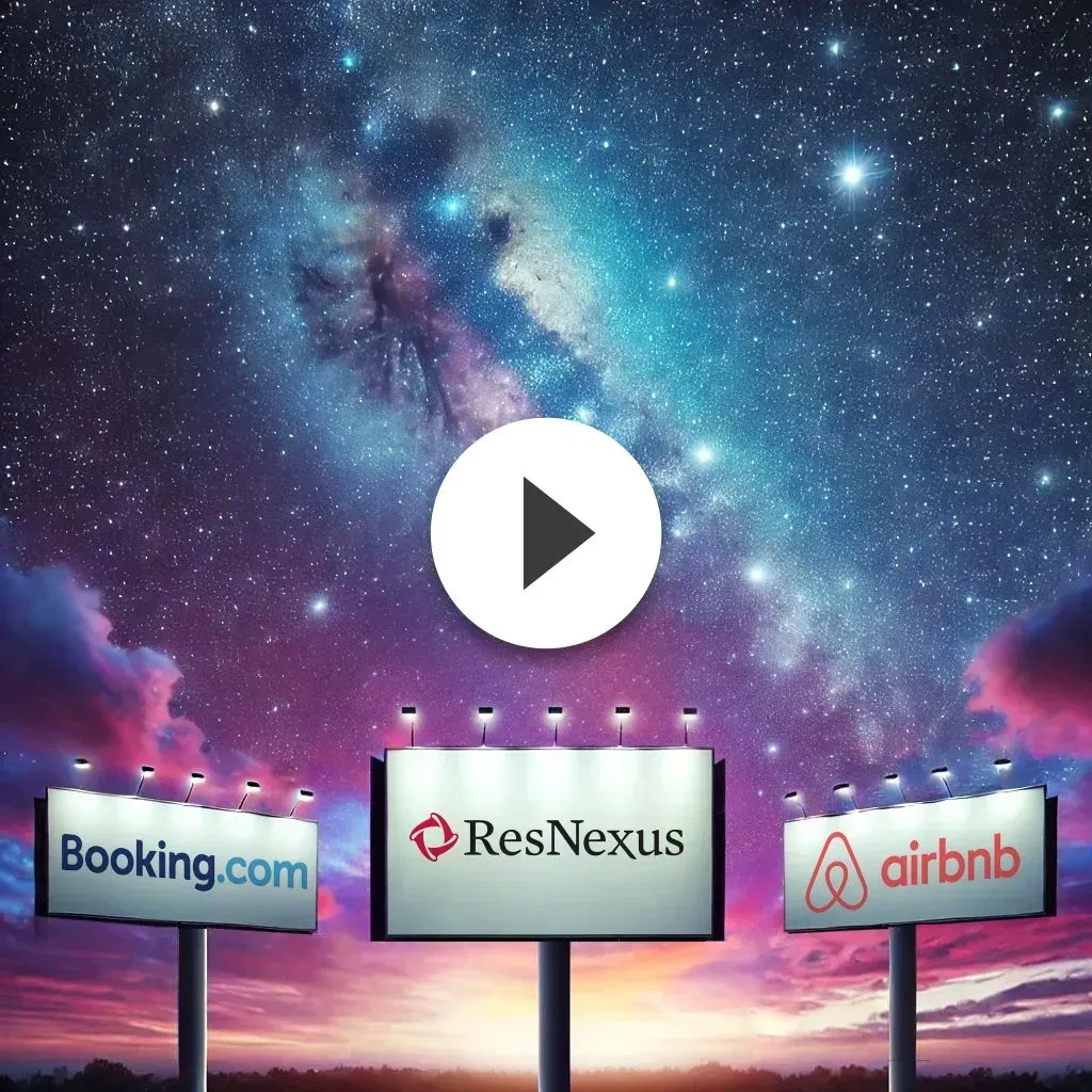 Billboards under a starry sky: Booking.com, ResNexus, and Airbnb.