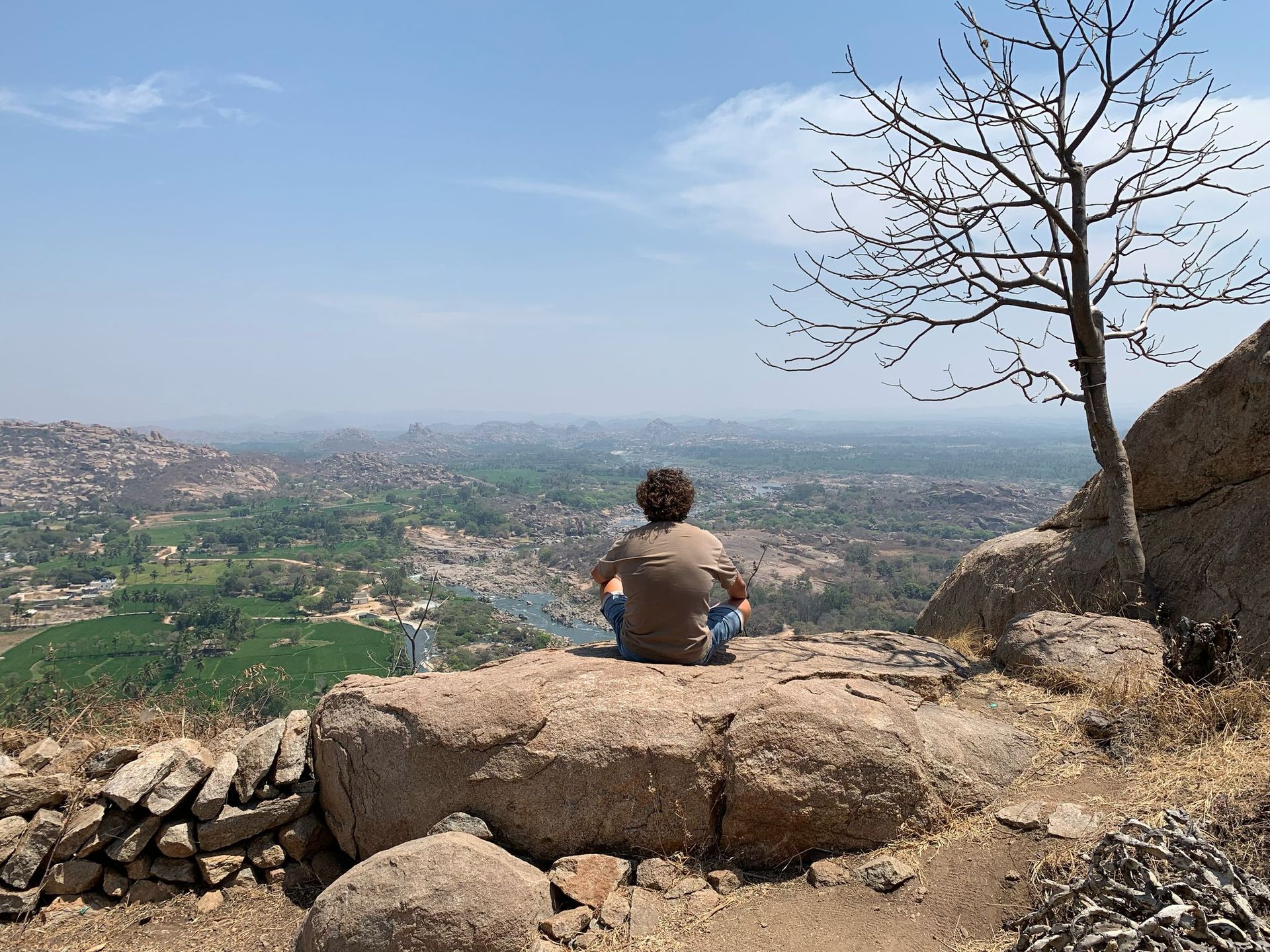 Exploring Hampi on a guided motorcycle tour
