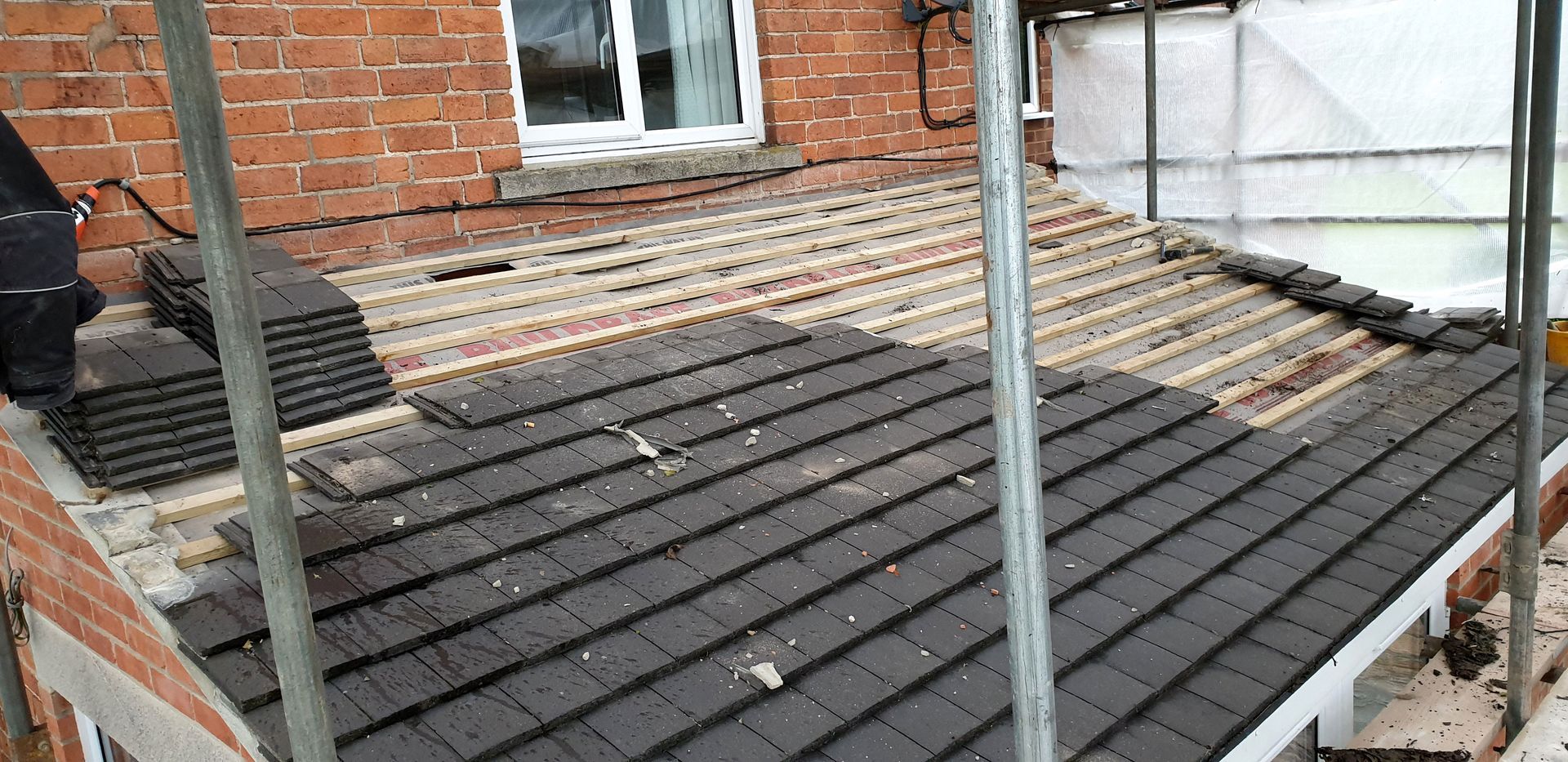 Stripping existing roof