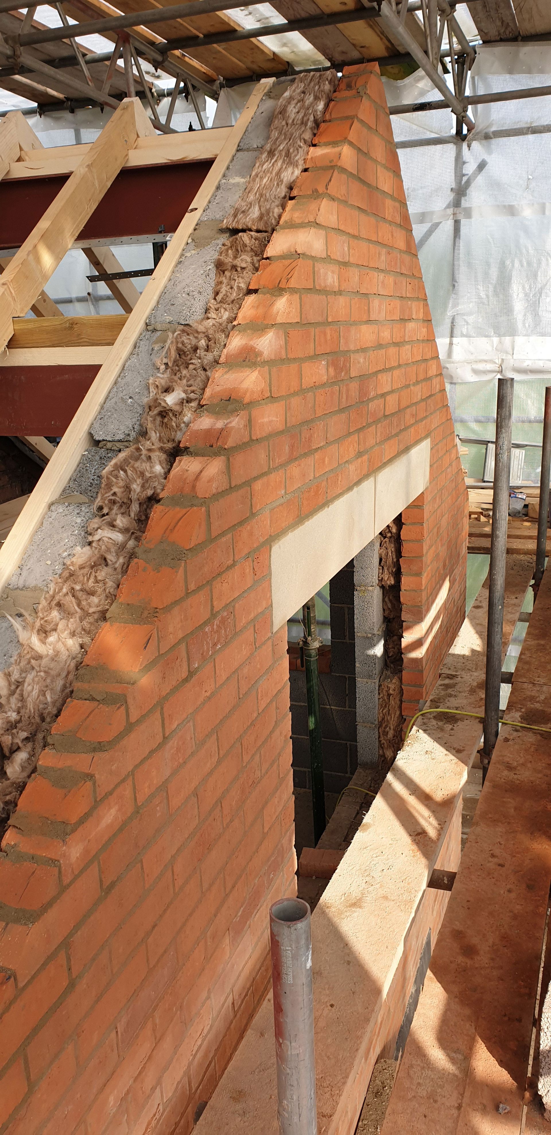 Brickwork apex completed