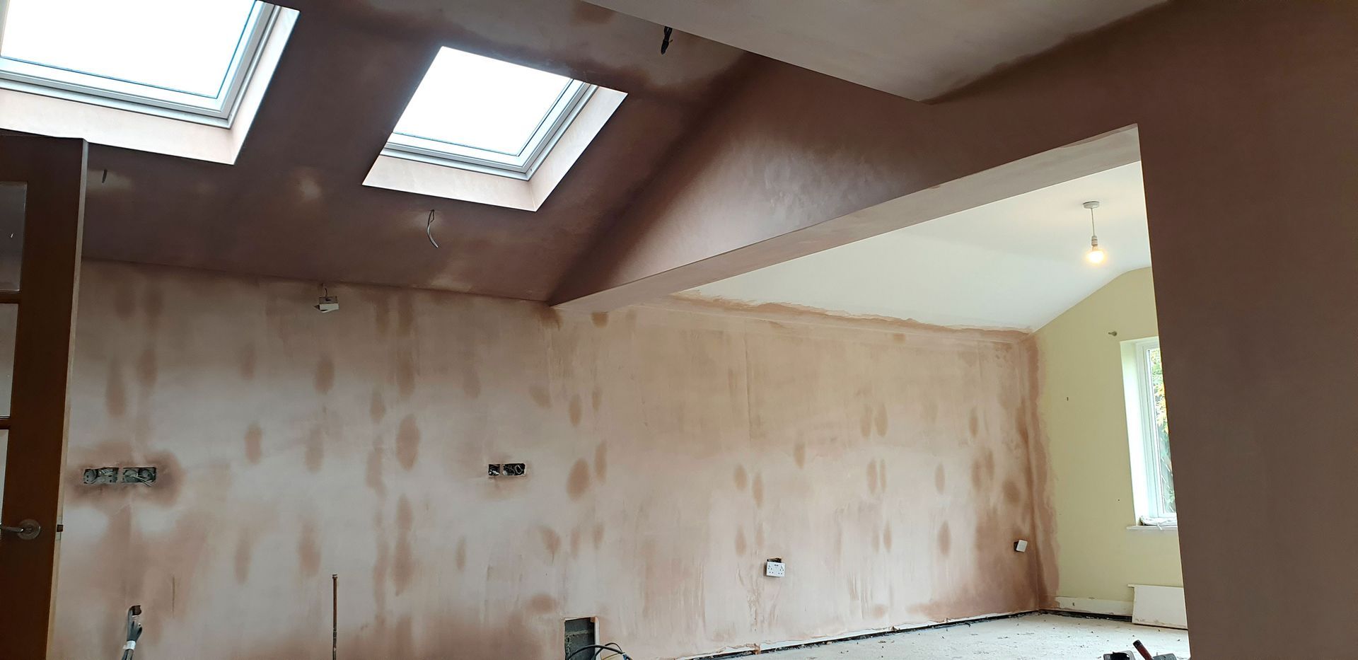 All Plastered & Velux Windows are in!