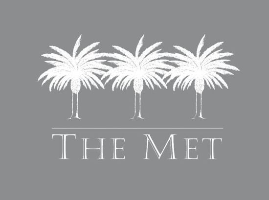 Three white palm trees above 