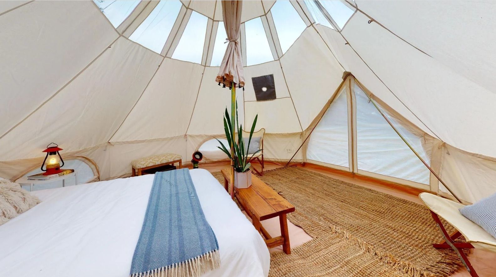 bell tent modern interior