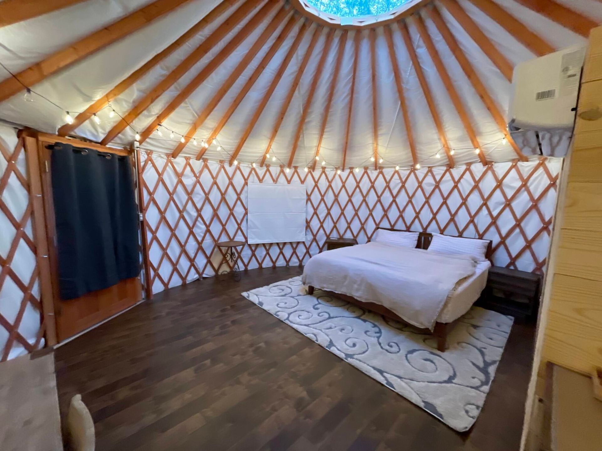 yurt with modern interior