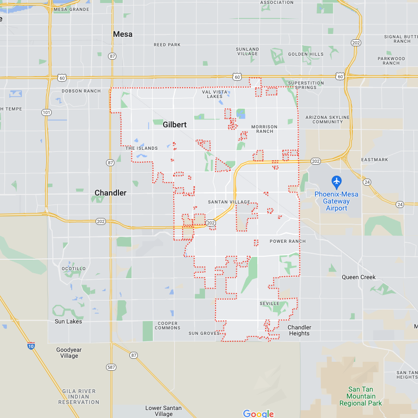 Map of Listing Property in Gilbert AZ: Prime Locations