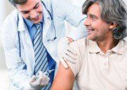 person getting immunization