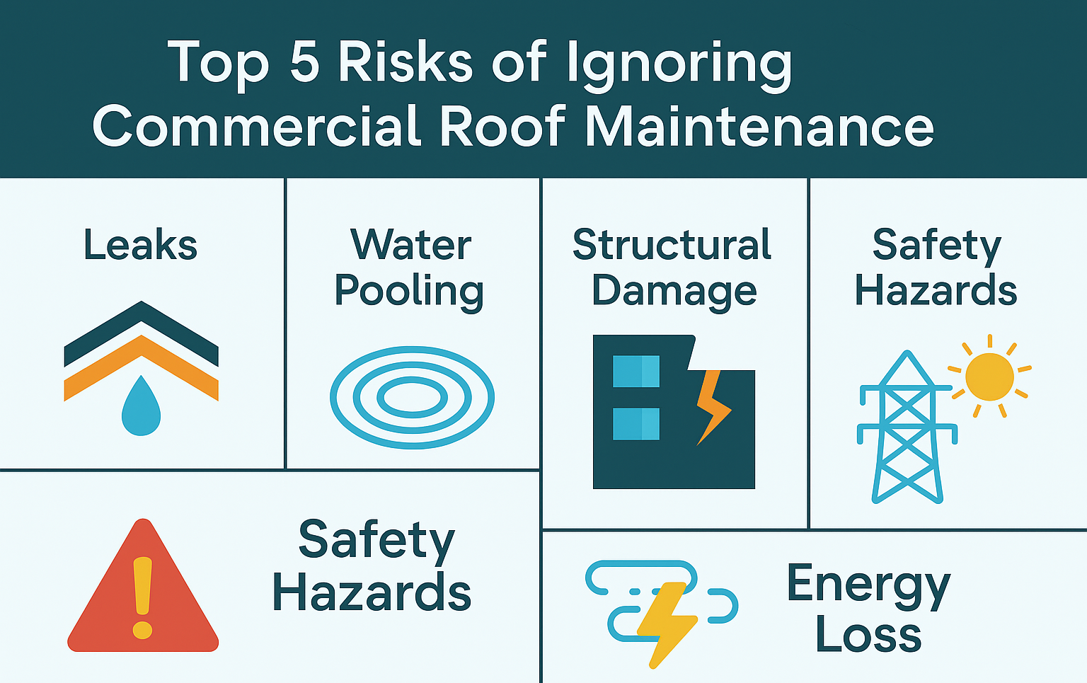 top 5 risks of ignoring commercial roof maintenance