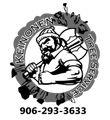 A black and white logo for a tree service company.